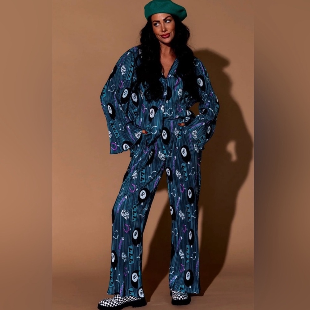 Dressed in Lala Long Sleeve Plisse Set - 'Make a Wish'